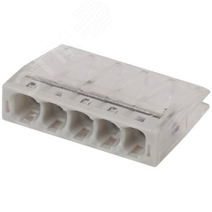 Изображение товара Клемма СМК компактная с пастой серии 245, 5 отверстий, 0,5-2,5 м NO-224-37 (шт)