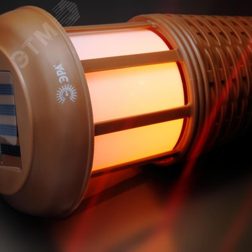 Светильник уличный ERASF22-35 на солнечной батарее садовый Факел бамбук - фото 8