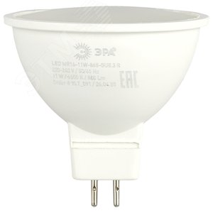 Лампа светодиодная LED MR16-11W-865-GU5.3 R (диод, софит, 11Вт, хол, GU5.3) Б0045347 ЭРА - 3