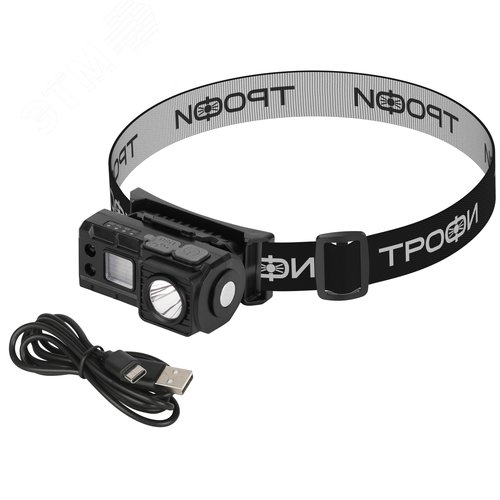 Фонарь налобный светодиодный Трофи GA-102 аккумуляторный 3 Bт сенсорное управление магнит клипса 5 режимов - фото 13