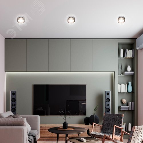 Светильник встраиваемый под лампу GX53 DK97 CH/BK хром черный - фото 8