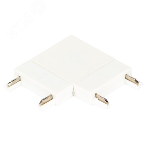 Коннектор угловой для тонкого магнитного шинопровода белый TRM-S5-CC WH - фото 2