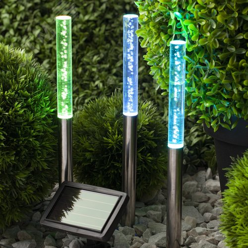 Светильник садовый Пузырьки на солнечной батарее, 3 шт 38 см ERASF024-21 - фото 2