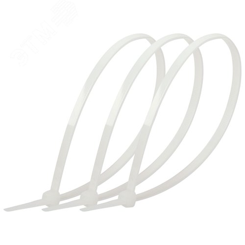 Изображение товара Стяжка кабельная нейлоновая (хомут) 3.6 х 100 мм белая (100 шт/уп) NO-225-150 (упак)