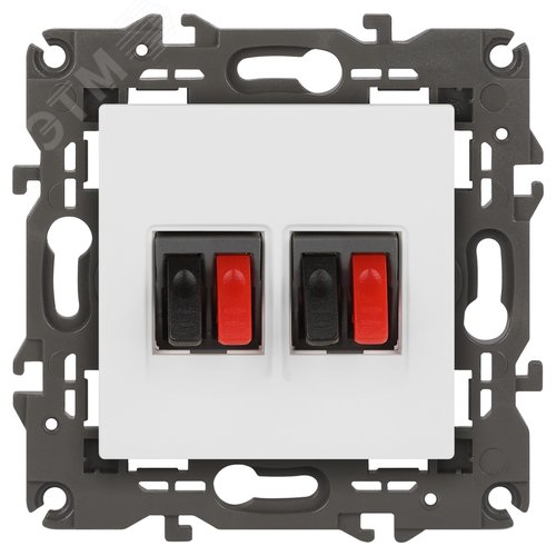 Изображение товара Розетка Elegance 14-3112-01М аудио двойная, белый матовый (шт)