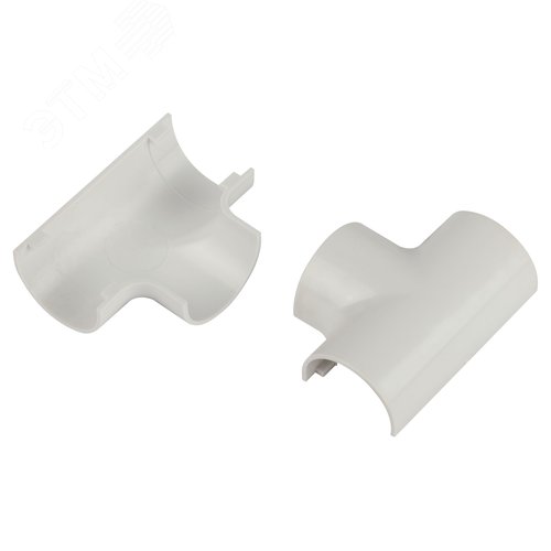Изображение товара Угол т-образный T-KK-20-12-FW для полукруглого кабель-канала белый 20х12мм 2шт/комплект (шт)