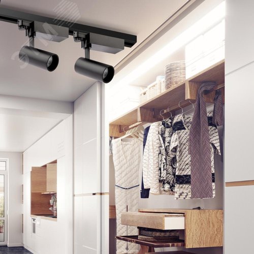 Светильник трековый трёхфазный SТR-30-36-30K-B20 узкий луч 3000K черный - фото 8