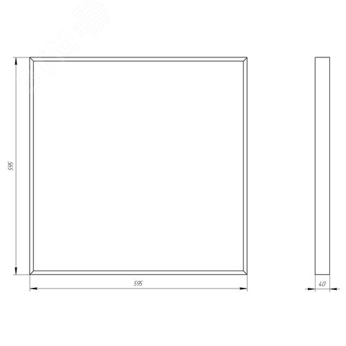 Светильник светодиодный SPO-910-1-65K-032 595x595x40 32Вт 3360Лм 6500К призма С ПРОВОДОМ (2/48) - фото 6