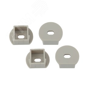 Набор заглушек для профиля LF281, 4 сквозные круглые (500/15000) - фото 1