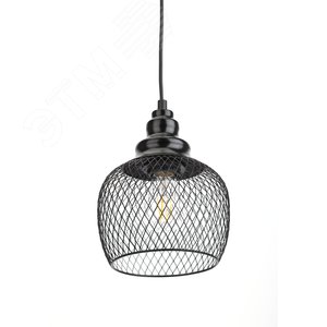 Изображение товара Подвес PL8 BK металл, E27, max 60W, d170 мм, черный 10/180 (шт)