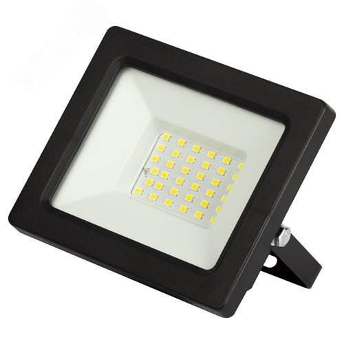 Прожектор светодиодный ДО-30 Вт 6500К 2400 Лм IP65 встроенное фотореле 200-240В черный корпус 30w холодный LPR-042-3-65K-030 - фото 3