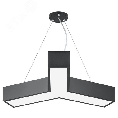 Светильник LED Geometria Igrek SPO-141-B-40K-028 28Вт 4000K 1750Лм IP40 600х80 черный подвесной драйвер внутри - фото 2