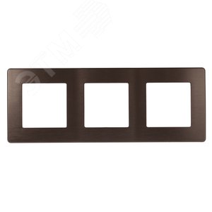 Изображение товара Рамка для розеток и выключателей 3 поста бронза пластик ЭРА 12 12-5103-13 (шт)