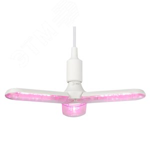 Фитолампа для растений светодиодная FITO-24W-RB-E27-FOLD 3-х лепестковая красно-синего спектра 24 Вт Е27 - фото 3
