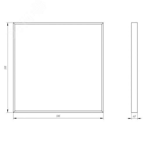 Светильник светодиодный SPO-910-2-65K-038 38Вт 6500К 3990Лм 595x595x40 микропризма - фото 5
