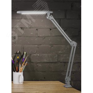 Светильник настольный светодиодный на струбцине серебро NLED-441-7W-S - фото 2