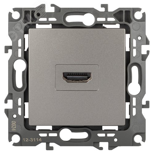 Изображение товара Розетка Серия 12 12-3114-16 HDMI, титан (шт)