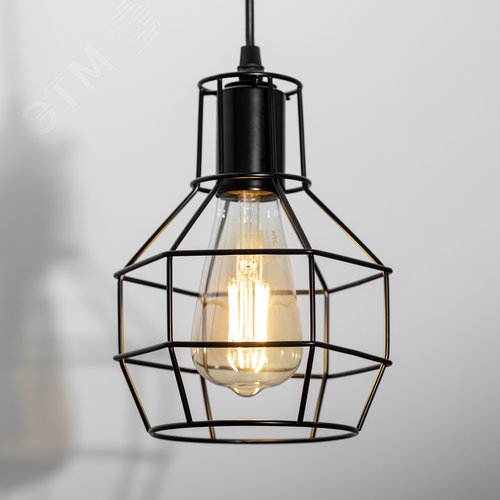 Подвес PL11 BK металл, E27, max 60W, d160 мм, черный 20/120 - фото 5