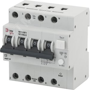 Автоматический выключатель дифференциального тока Pro NO-901-99 АВДТ 63 (А) C32 30mA 6кА 3P+N
