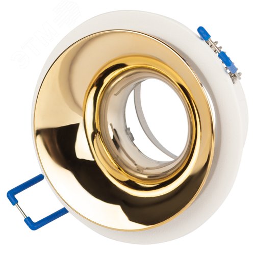 Светильник встраиваемый декоративный KL103 WH/GD MR16 GU5.3 белый золото - фото 3