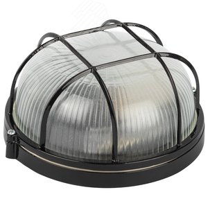 Светильник НБП 03-60-002 Акватермо алюминий/стекло решетка IP54 E27 max 60Вт D176 круг черный - фото 2