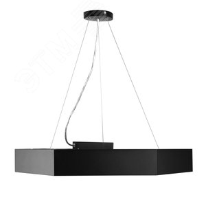 Светильник светодиодный Geometria Hexagon SPO-122-B-40K-066 66Вт 4000К 4800Лм IP40 800х800х80 черный подвесной - фото 4
