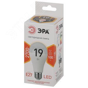 Лампа светодиодная LED 19 Вт 1520Лм 2700К груша теплый E27 170-265В LED A65-19W-827-E27 Standart - фото 2