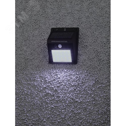 Светильник фасадный с датчиком движения, на солнечной батарее, 20LED, 60 Лм ERAFS064-04 - фото 2