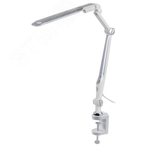 Светильник настольный светодиодный NLED-496-12W-S на струбцине серебро - фото 3