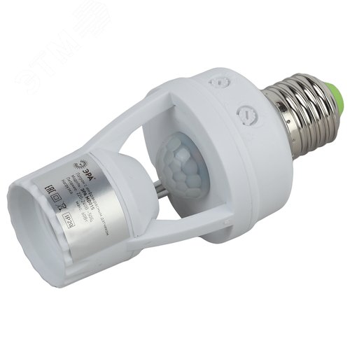 Датчик движения белый E27 60Вт 360 градусов 6м IP20 MD 014 - фото 2