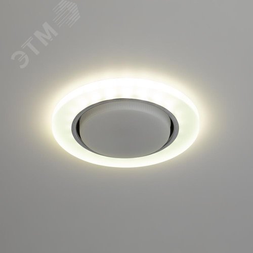 Светильник встраиваемый со светодиодной подсветкой DK LD51 FR GX53 белый матовый - фото 3