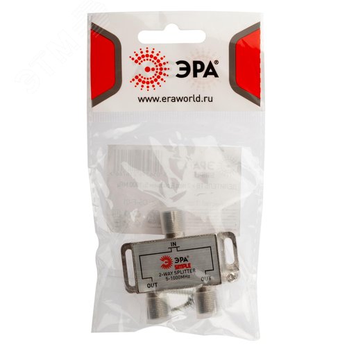 Делитель ТВ Simple DS-F-01 2 ответвления под F разъём 5-1000 МГц - фото 4