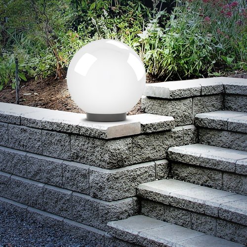 Светильник на опору/кронштейн НТУ 02-100-351 шар белый призма IP44 Е27 max100Вт d350mm - фото 7