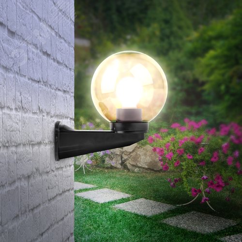 Светильник настенный НБУ 01-60-205 шар дымчатый IP44 Е27 max60Вт d200mm с настенным крепежом - фото 4