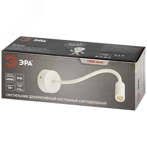 Светильник настенный WL 33 WH 3Вт IP20 белый - фото 8
