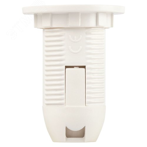 Патрон Е14 с кольцом пластик белый - фото 3