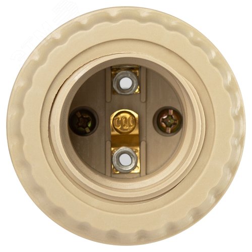 Патрон Е27 с проводом 30 см пластиковый бежевый - фото 6