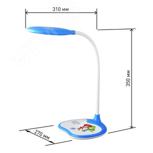 Светильник настольный ФИКСИКИ светодиодный синий NLED-433-6W-BU - фото 5