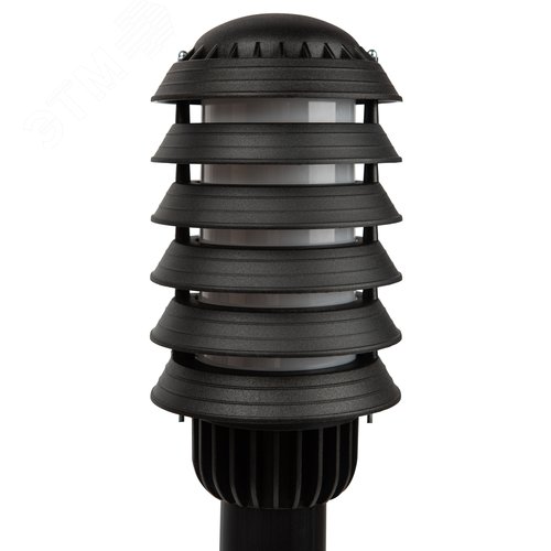 Светильник садово-парковый НТУ 01-60-014 Поллар напольный черный IP54 Е27 max60Вт h650мм - фото 3