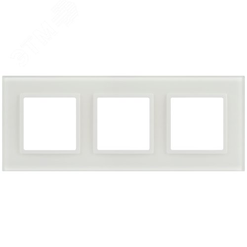 Изображение товара Рамка для розеток и выключателей 3 поста белый матовый пластик ЭРА Elegance 14-5103-01М (шт)
