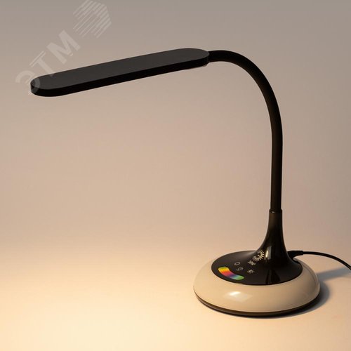 Светильник настольный NLED-481-10W-BK светодиодный с основанием черный - фото 3