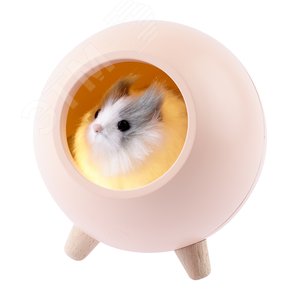 Ночник детский - светильник светодиодный NLED-468-1W-P хомяк розовый - фото 3