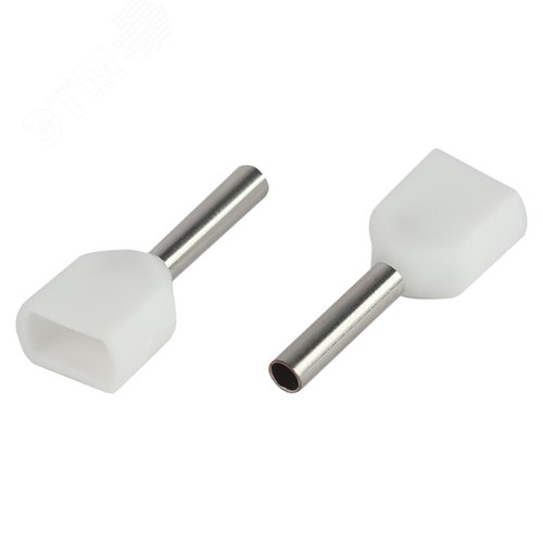 Изображение товара Наконечник-гильза с изолированным фланцем (упаковка 50 шт.) NO-225-96 (двойной) НШвИ(2) 0,5-8 (уп)