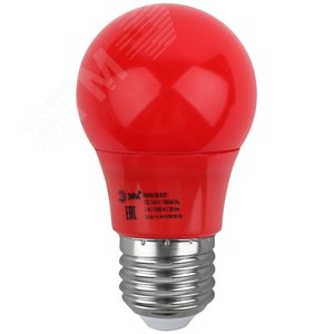 Лампа светодиодная для Белт-Лайт диод. груша красн., 13SMD, 3W, E27ERARL50-E27 LED A50-3W-E27 Б0049580 ЭРА - 3