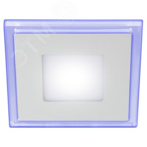 Светильник светодиодный квадратный c cиней подсветкой LED 6W 220V 4000K LED 4-6 BL ЭРА Б0017495 ЭРА - 5