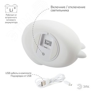 Светильник настольный NLED-415-2W-BU белый с синим - фото 4