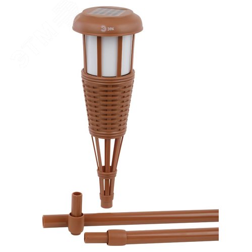 Светильник уличный ERASF22-35 на солнечной батарее садовый Факел бамбук - фото 3