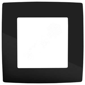 Изображение товара Рамка для розеток и выключателей 1 пост черный пластик ЭРА 12 12-5001-06 (шт)
