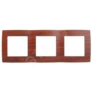 Изображение товара Рамка для розеток и выключателей 3 поста вишня пластик ЭРА 12 12-5003-08 (шт)