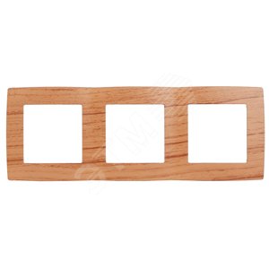 Изображение товара Рамка для розеток и выключателей 3 поста дуб пластик ЭРА 12 12-5003-09 (шт)